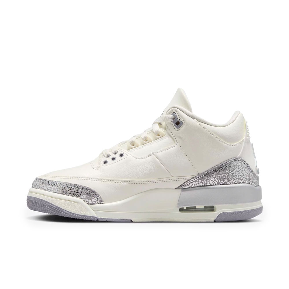 Tenis Nike Air Jordan 3 Sail And Cement Grey Branco/roxo