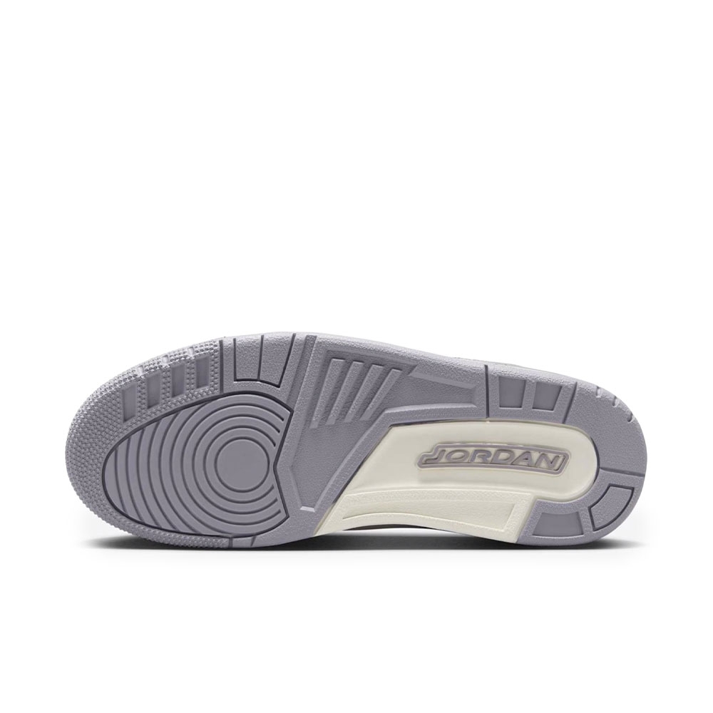 Tenis Nike Air Jordan 3 Sail And Cement Grey Branco/roxo