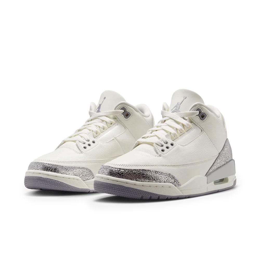 Tenis Nike Air Jordan 3 Sail And Cement Grey Branco/roxo