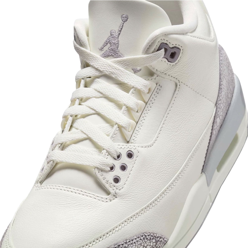 Tenis Nike Air Jordan 3 Sail And Cement Grey Branco/roxo