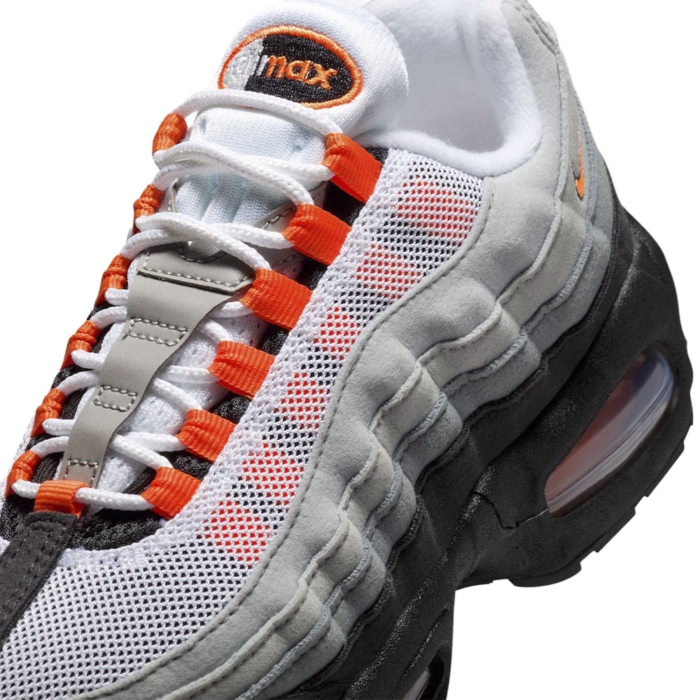 Tenis Nike Air Max 95 Og (gs) Bright Mandarin Preto/cinza