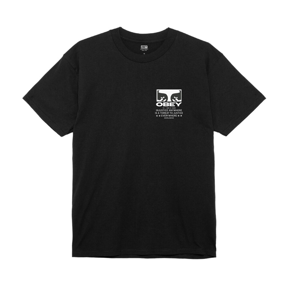 Camiseta Obey Justice Everywhere Preto
