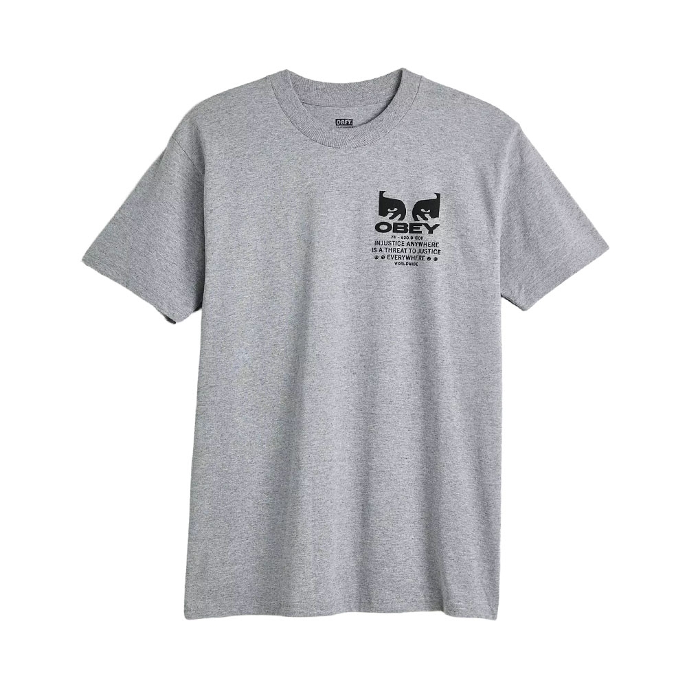 Camiseta Obey Justice Everywhere Cinza