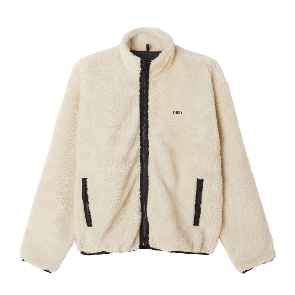Jaqueta Obey Icon Face Sherpa Branco