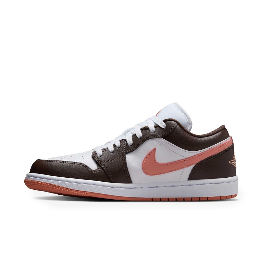 Tênis Air Jordan 1 Low Branco/marrom