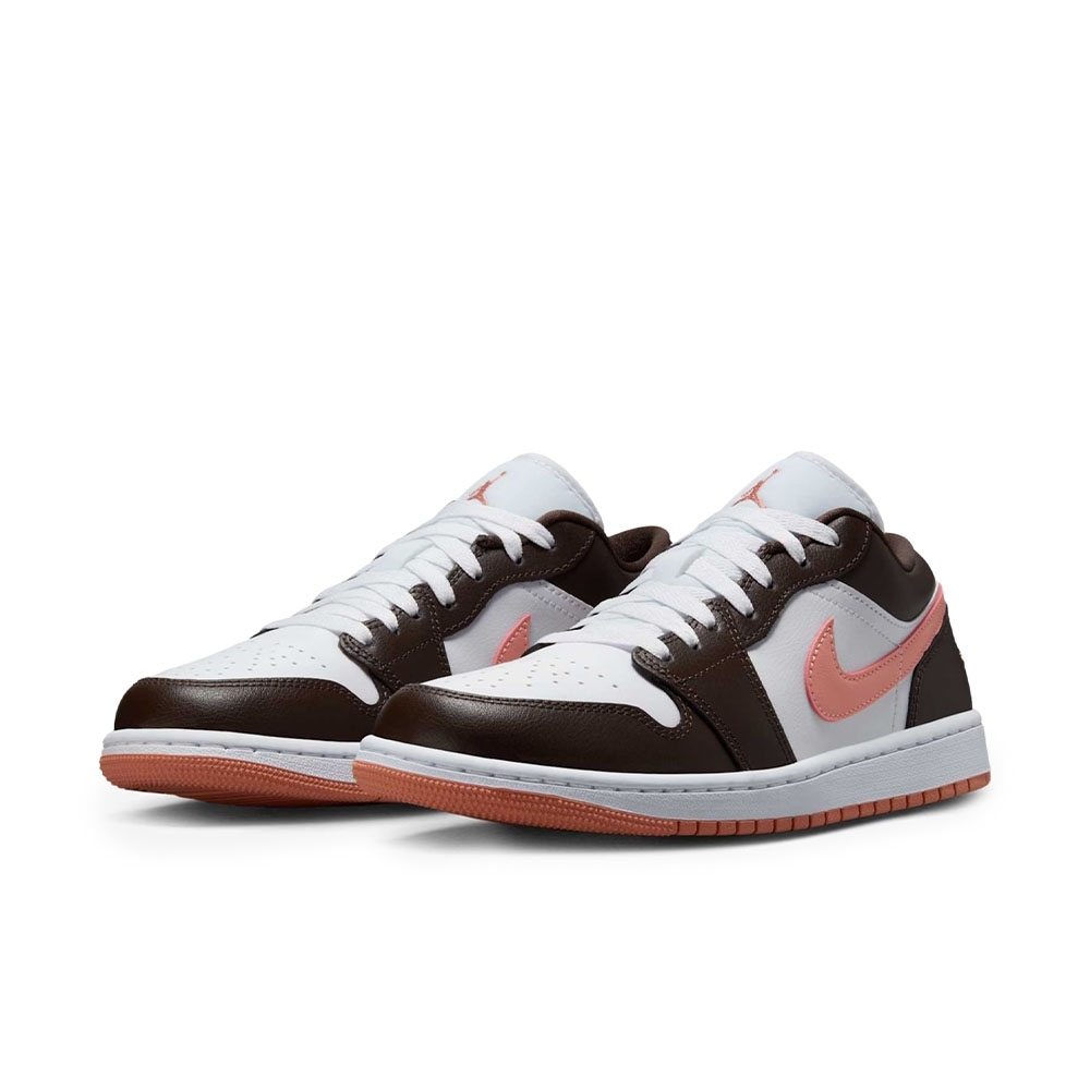 Tênis Air Jordan 1 Low Branco/marrom
