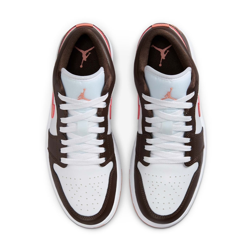 Tênis Air Jordan 1 Low Branco/marrom