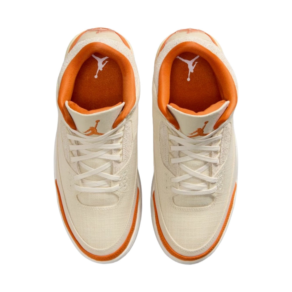 Tênis Air Jordan 3 Retro Bege/laranja
