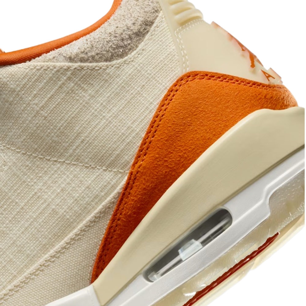 Tênis Air Jordan 3 Retro Bege/laranja