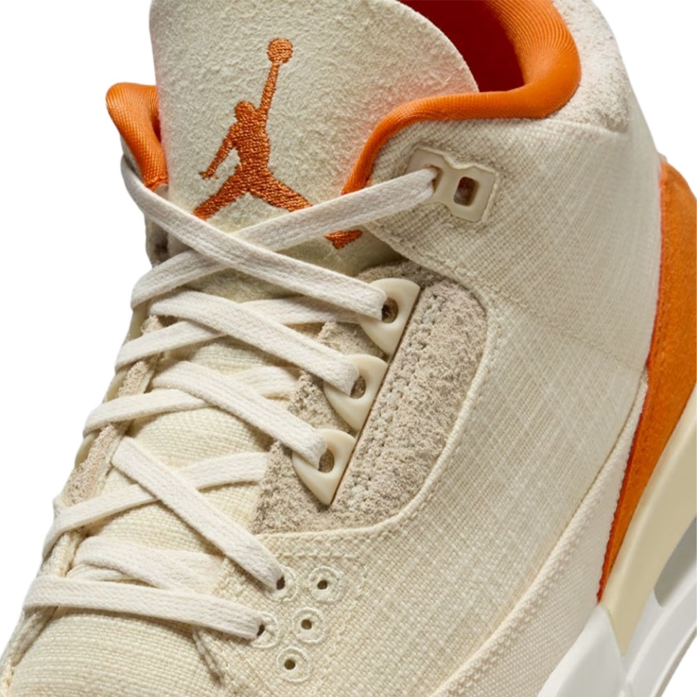 Tênis Air Jordan 3 Retro Bege/laranja