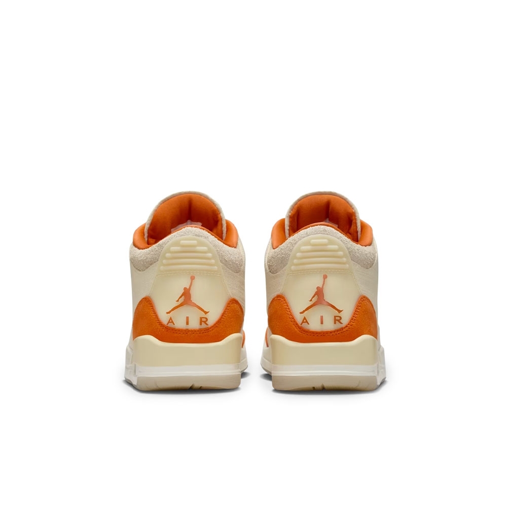 Tênis Air Jordan 3 Retro Bege/laranja