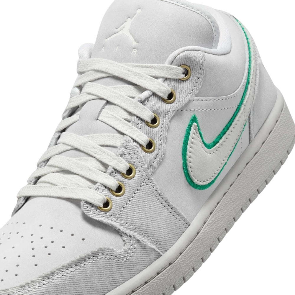 Tênis Air Jordan 1 Low Se Cinza/verde