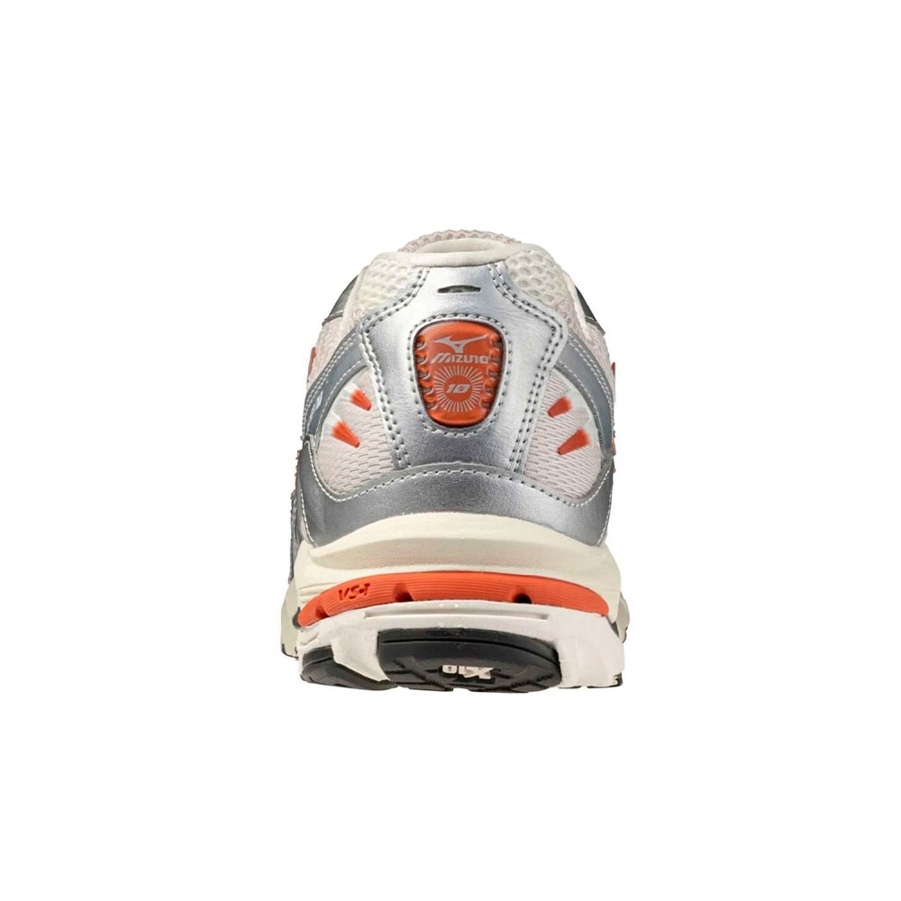 Tênis Mizuno Wave Rider 10 Prata/laranja