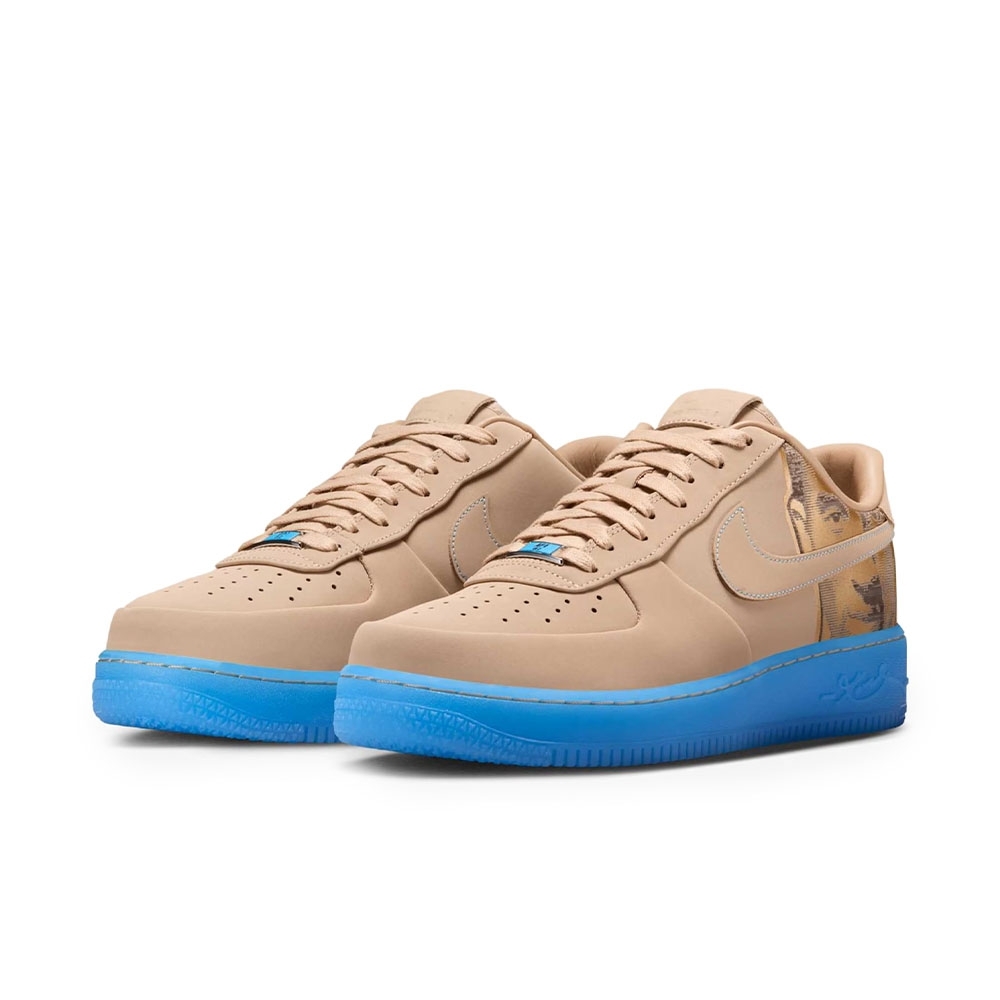 Tênis Nike Air Force 1 Bege/azul