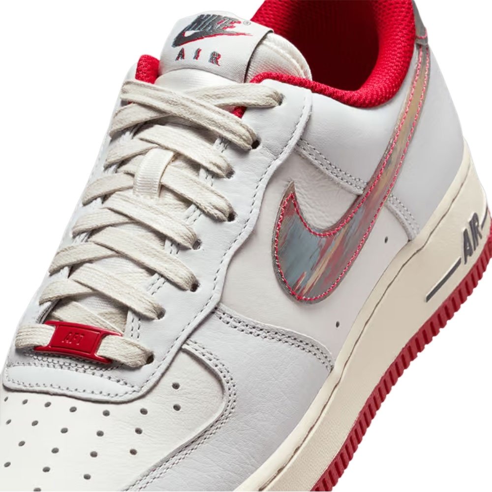 Tênis Air Force 1 07 Cinza/vermelho