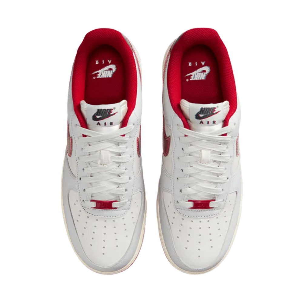 Tênis Air Force 1 07 Cinza/vermelho