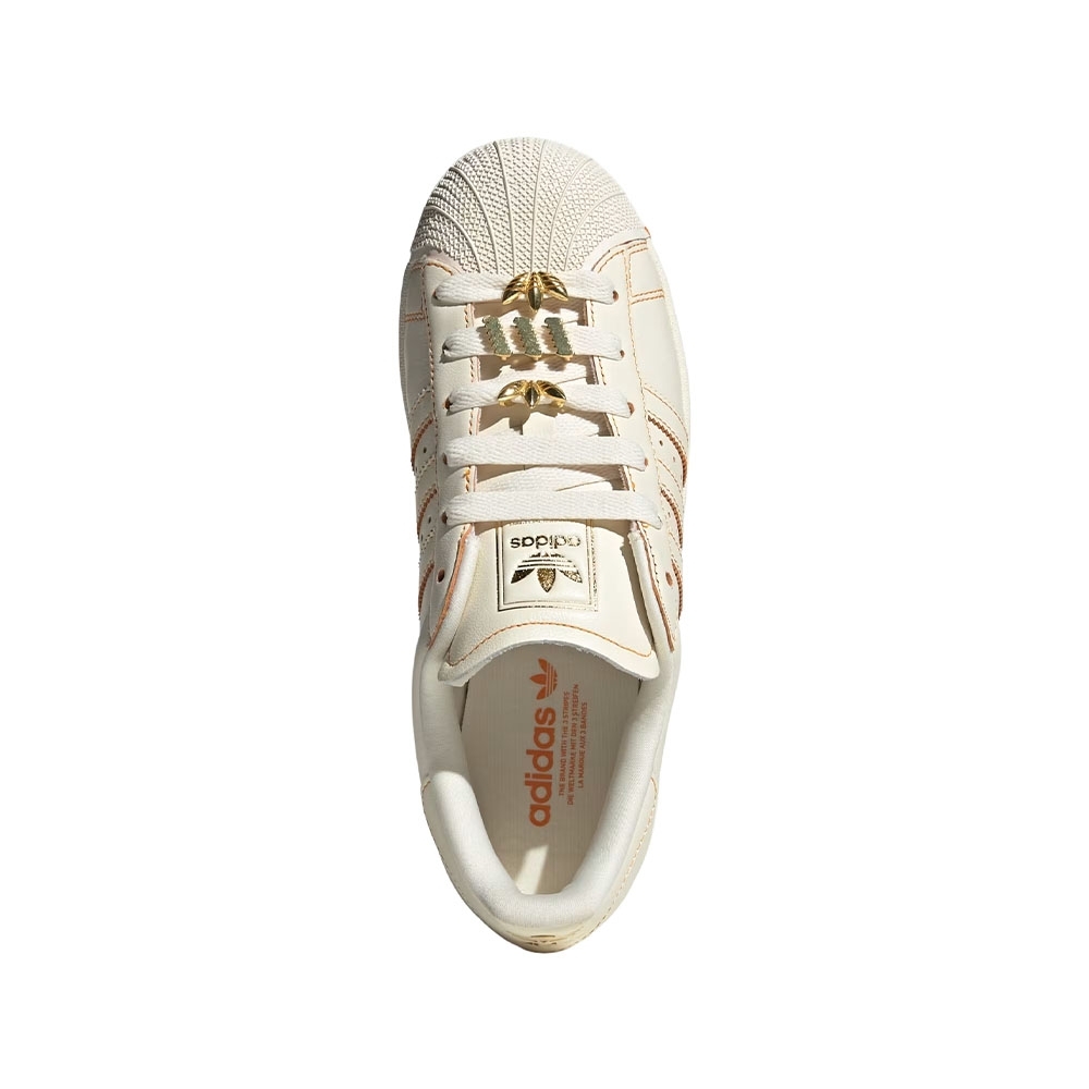 Tênis Adidas Superstar Ii Bege/laranja