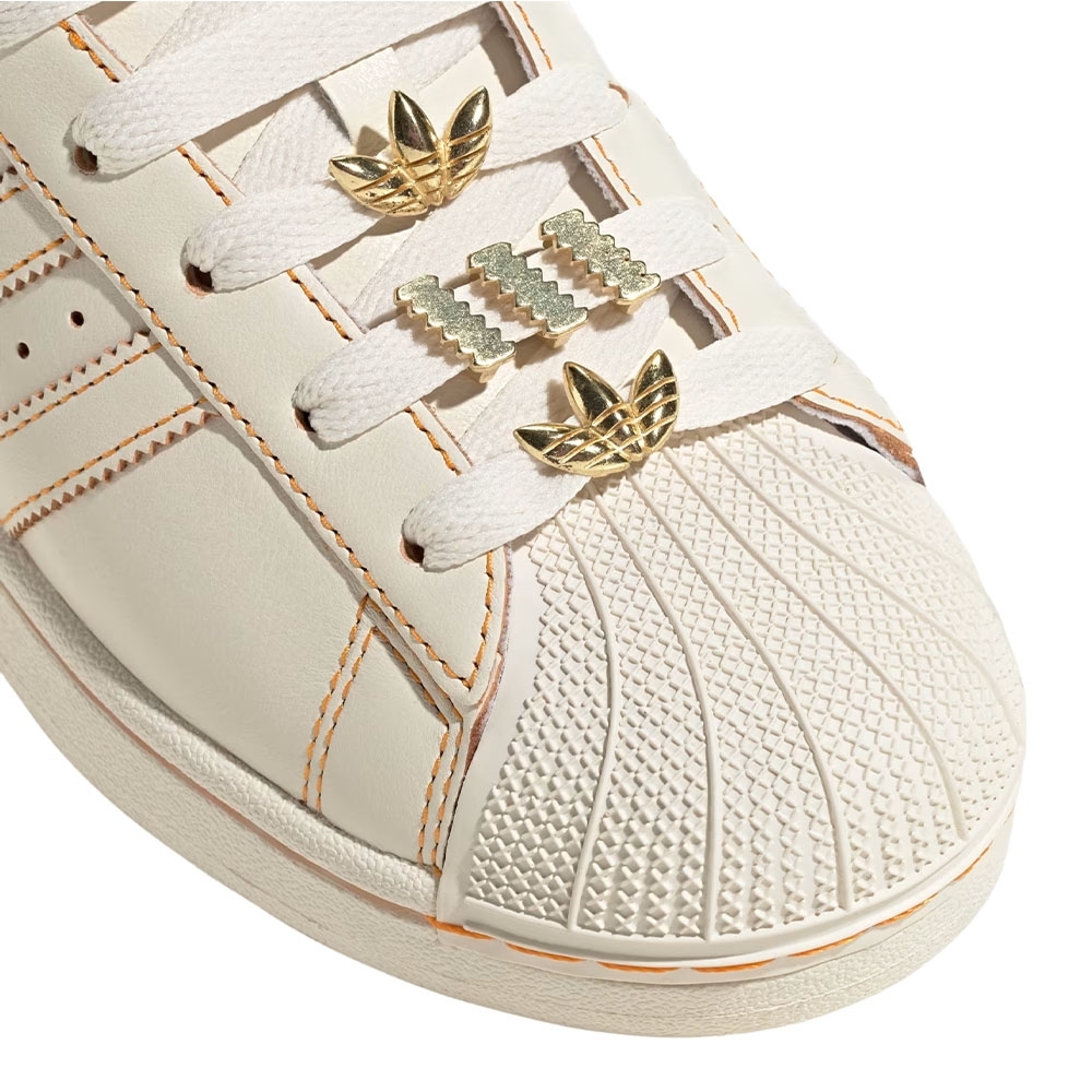 Tênis Adidas Superstar Ii Bege/laranja