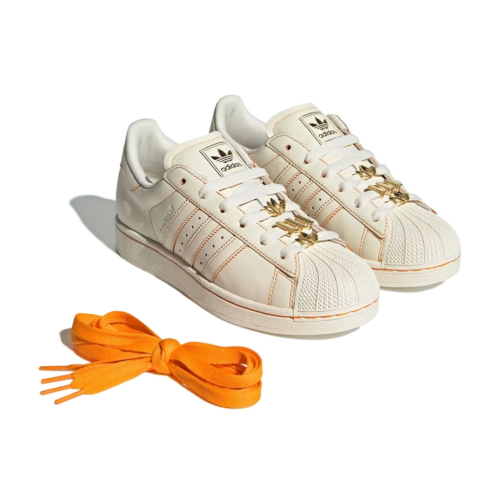 Tênis Adidas Superstar Ii Bege/laranja