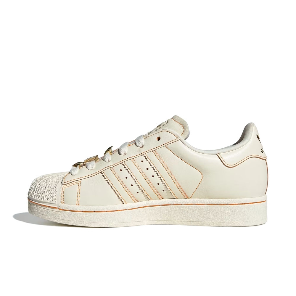 Tênis Adidas Superstar Ii Bege/laranja
