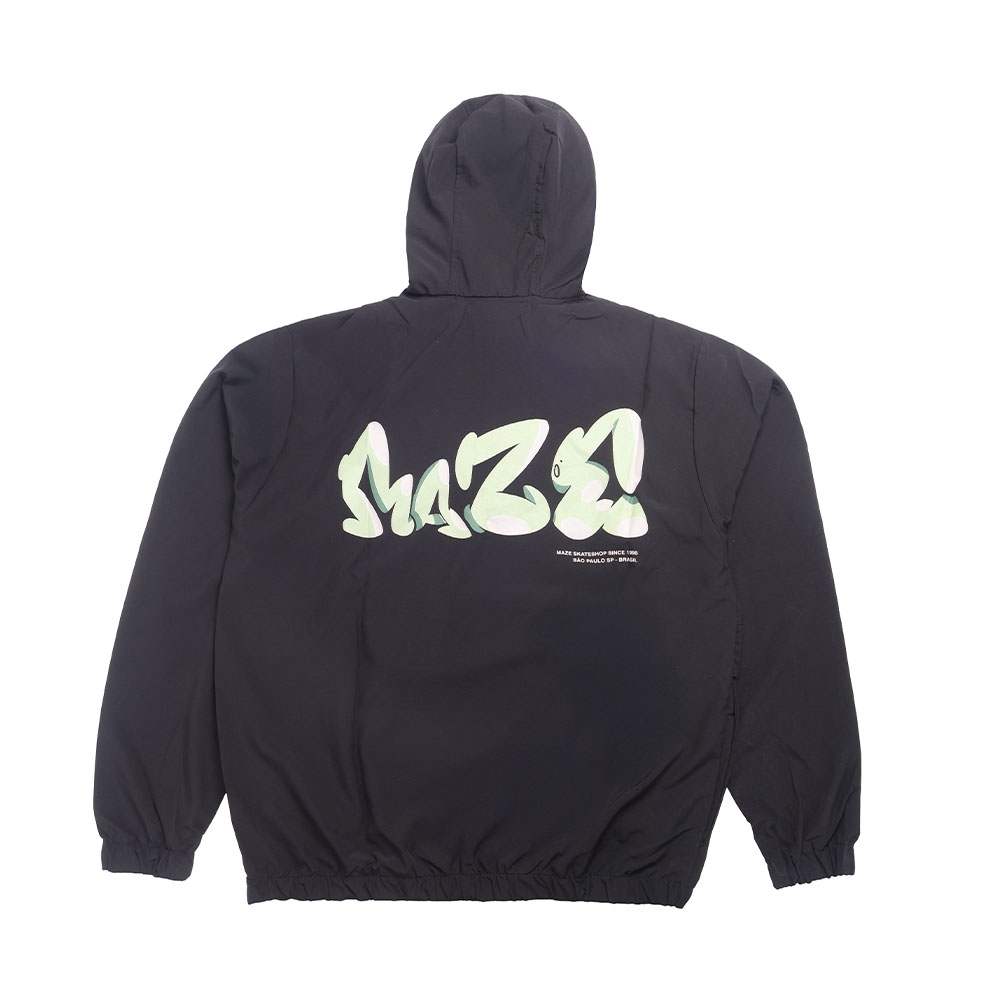 Jaqueta Maze Nylon "green Maze" Preto