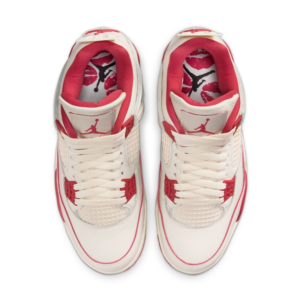 Tênis Nike Air Jordan 4 Bege/vermelho