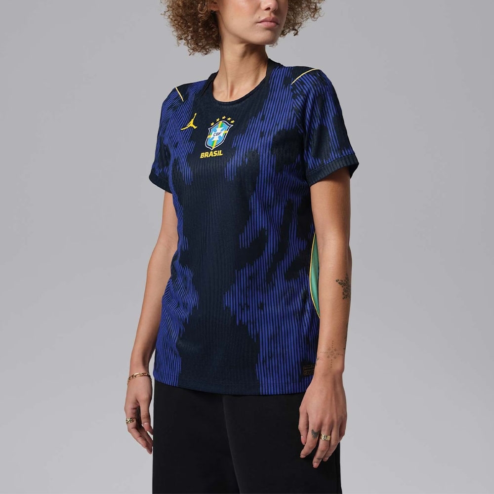 Camisa Brasil Jordan Ii 2026/27 Torcedora Azul