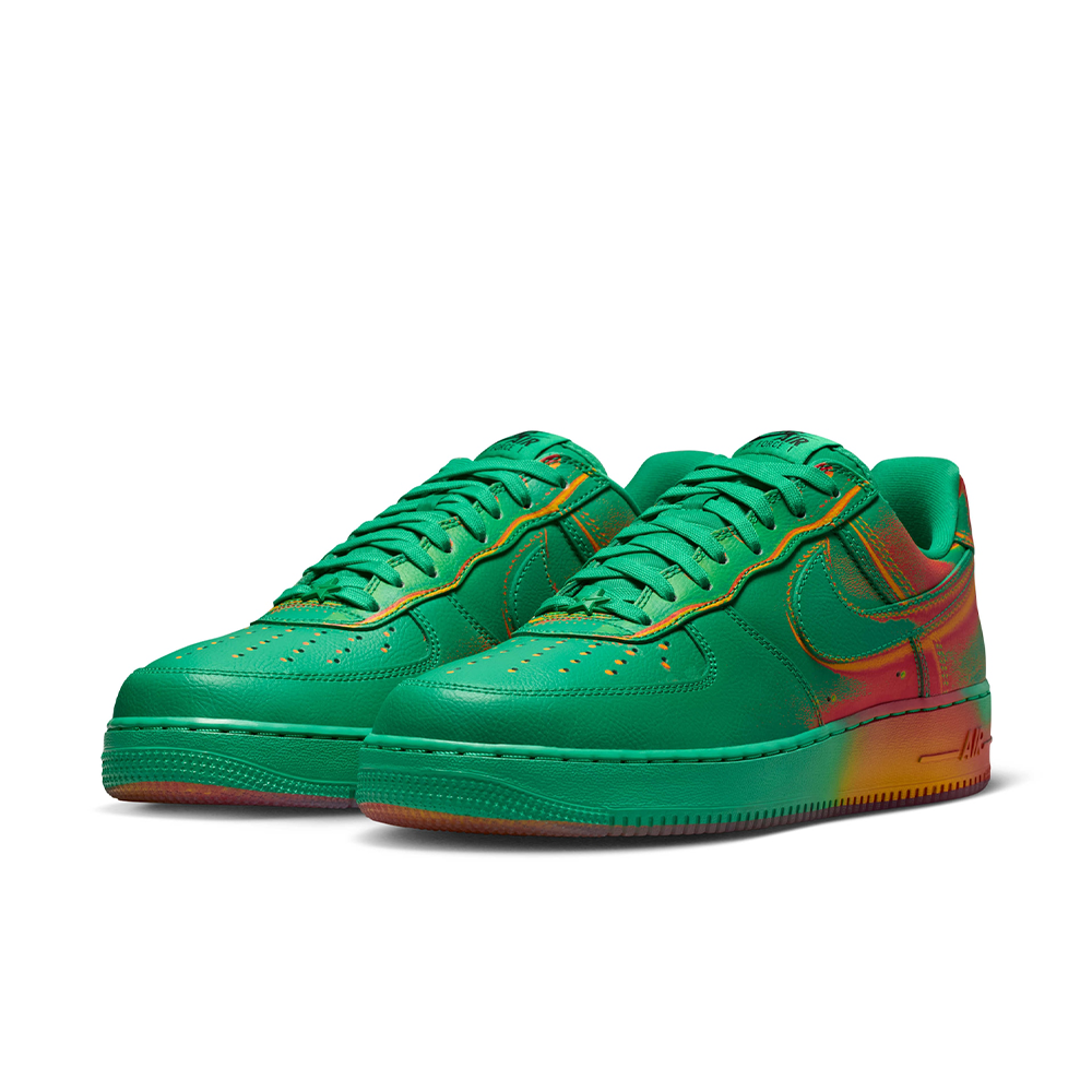 Tênis Nike Air Force 1 07 Verde/laranja