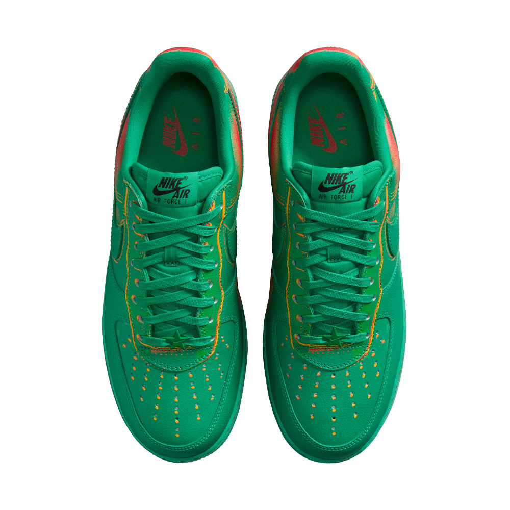 Tênis Nike Air Force 1 07 Verde/laranja