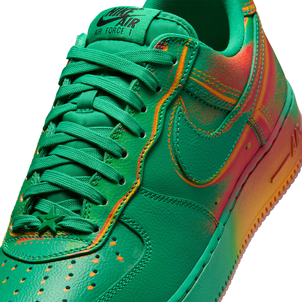 Tênis Nike Air Force 1 07 Verde/laranja