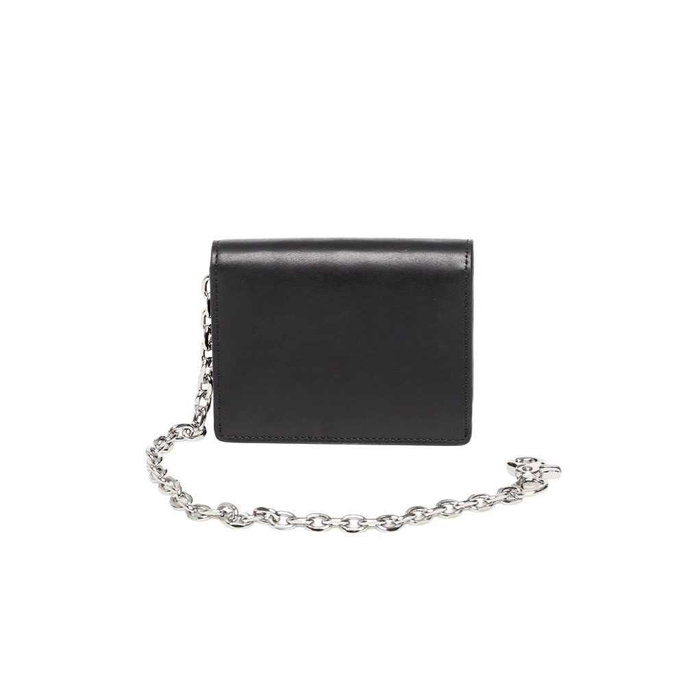 Carteira Dime Chain Leather Preto