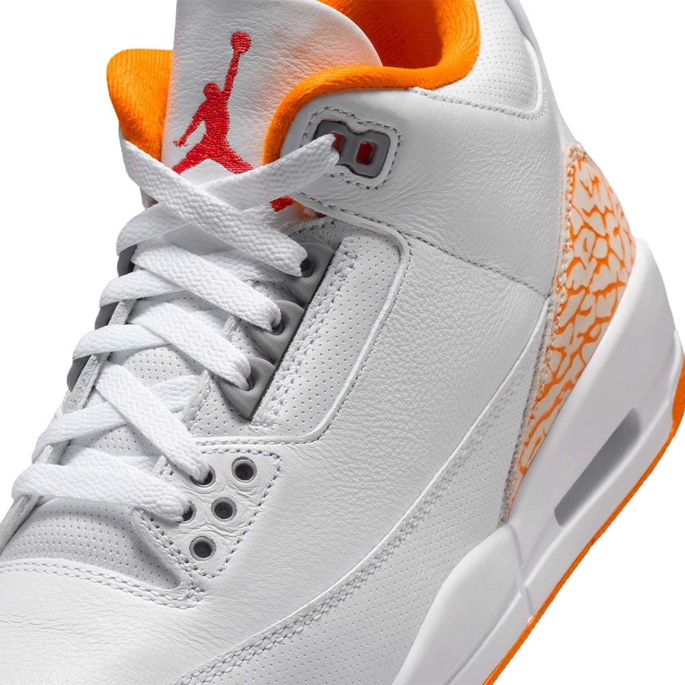 Tênis Nike Air Jordan 3 Orange Citrus Branco/laranja