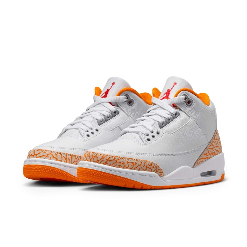 Tênis Nike Air Jordan 3 Orange Citrus Branco/laranja