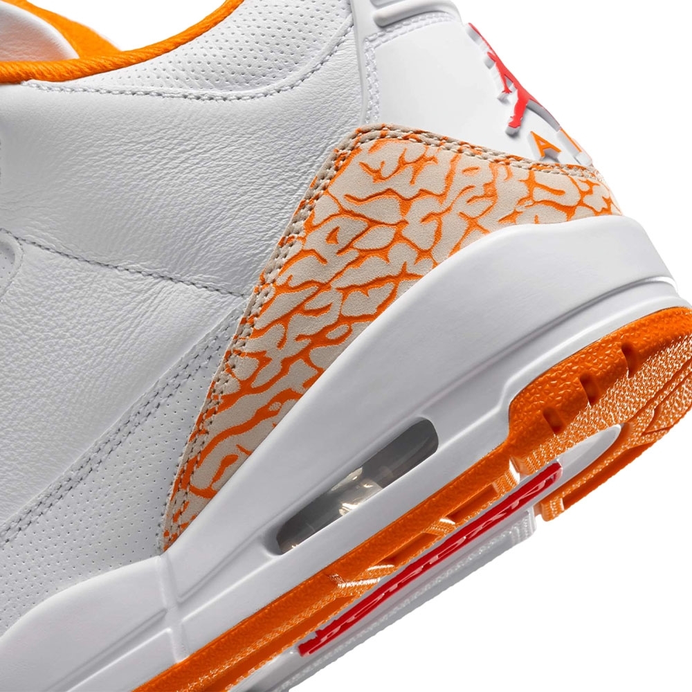 Tênis Nike Air Jordan 3 Orange Citrus Branco/laranja