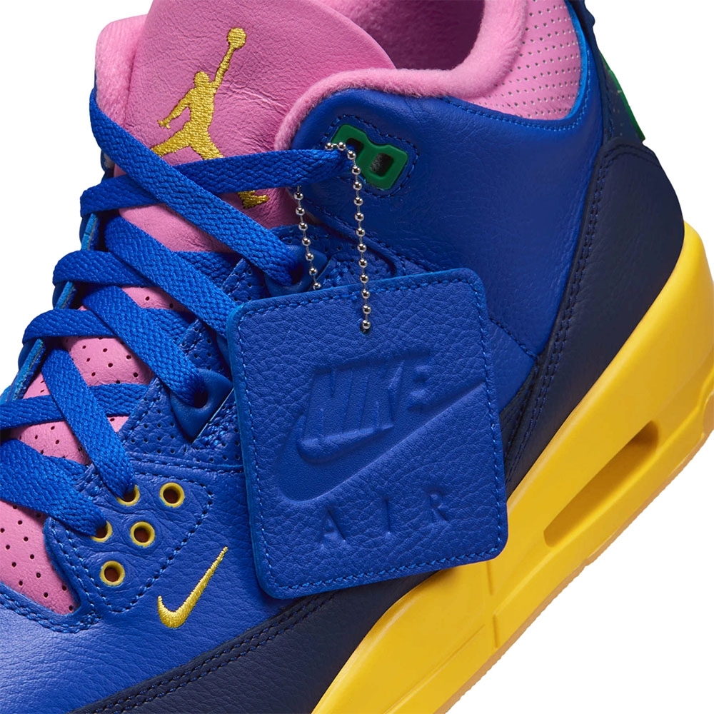 Tênis Nike Air Jordan 3 Retro Og Azul/amarelo