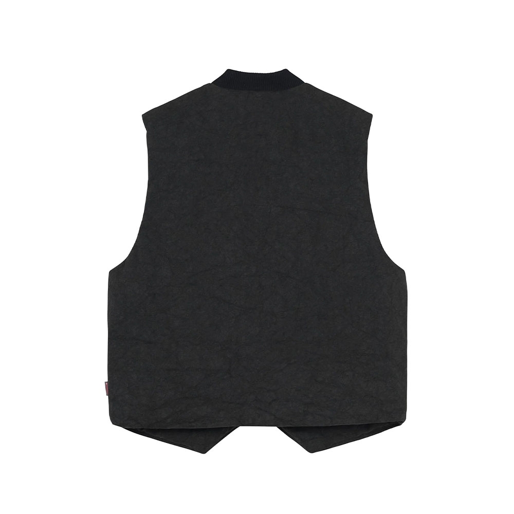 Colete Stüssy Washed Canvas Preto