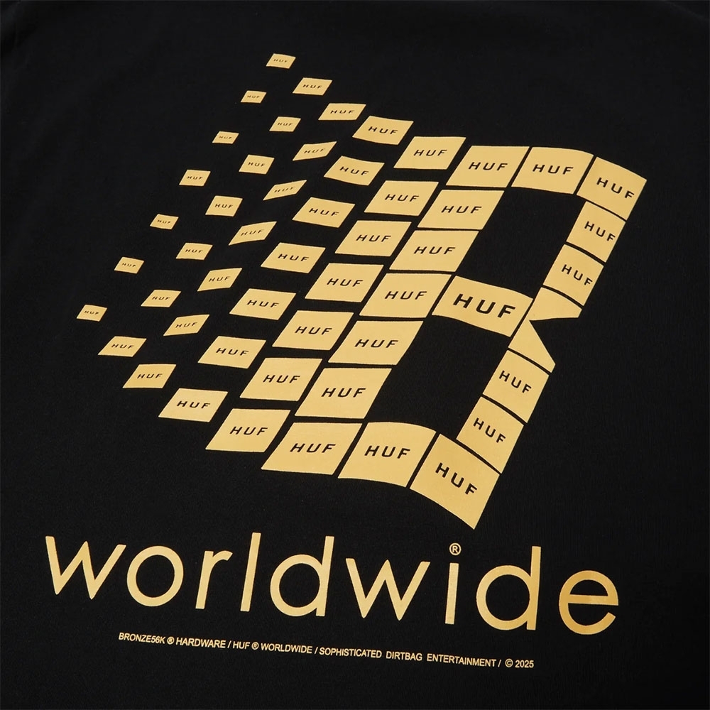 Camiseta Huf X Bronze S/s Preto