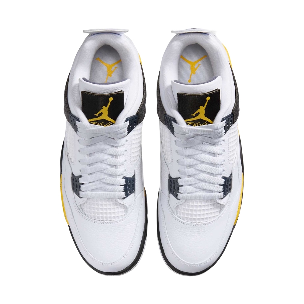 Tênis Nike Air Jordan 4 Retro Branco/amarelo