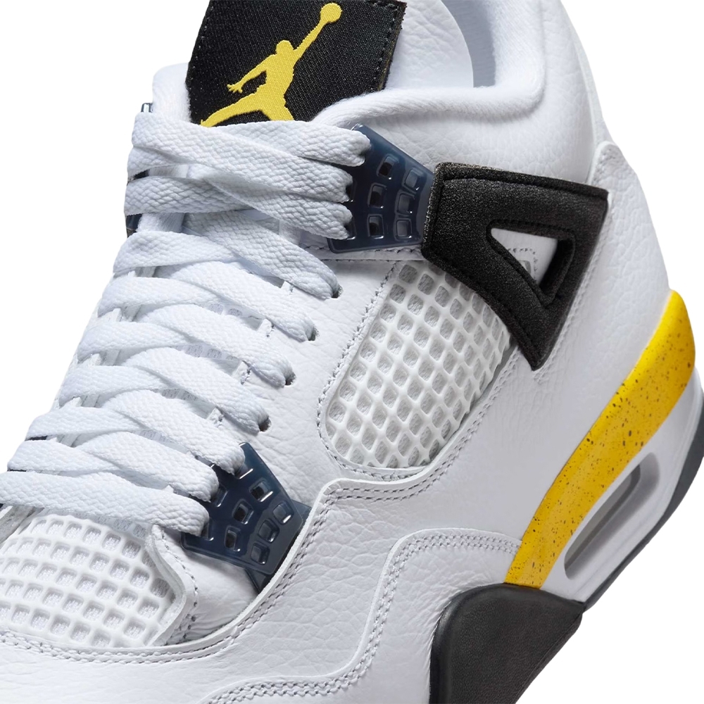 Tênis Nike Air Jordan 4 Retro Branco/amarelo