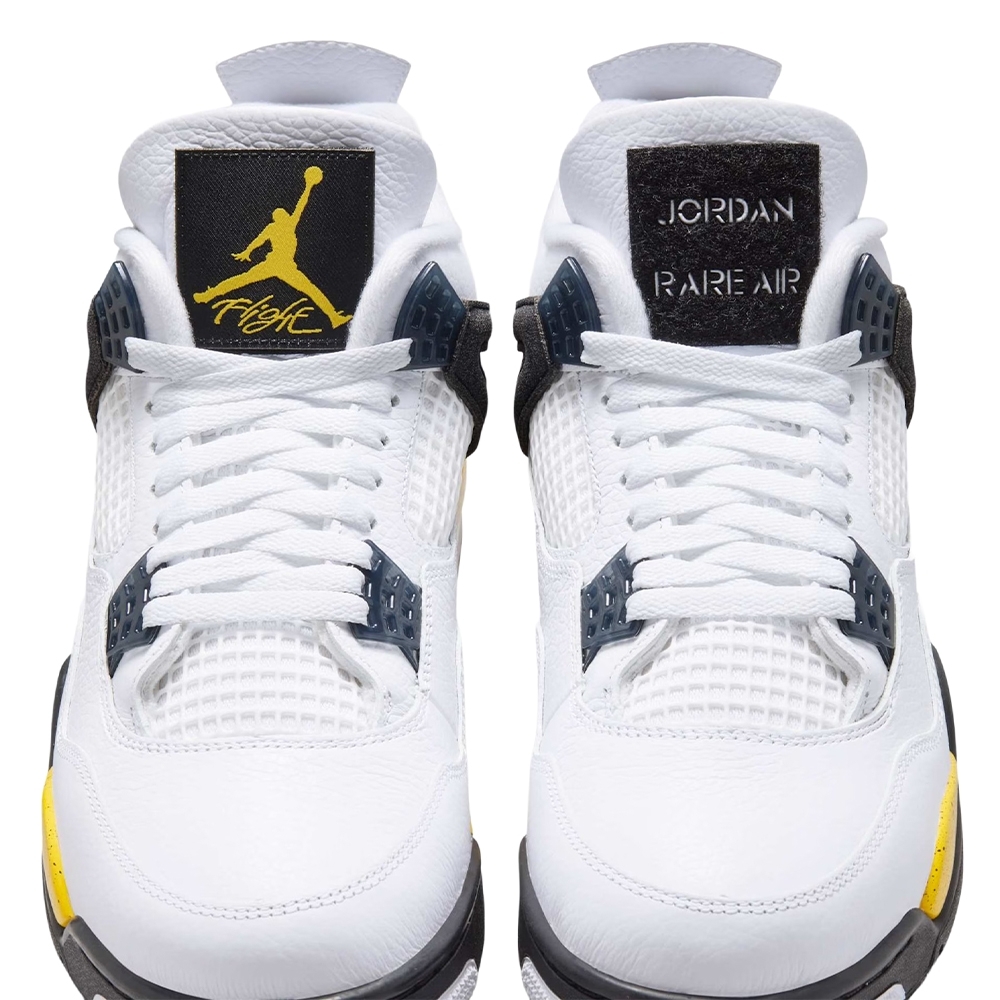 Tênis Nike Air Jordan 4 Retro Branco/amarelo
