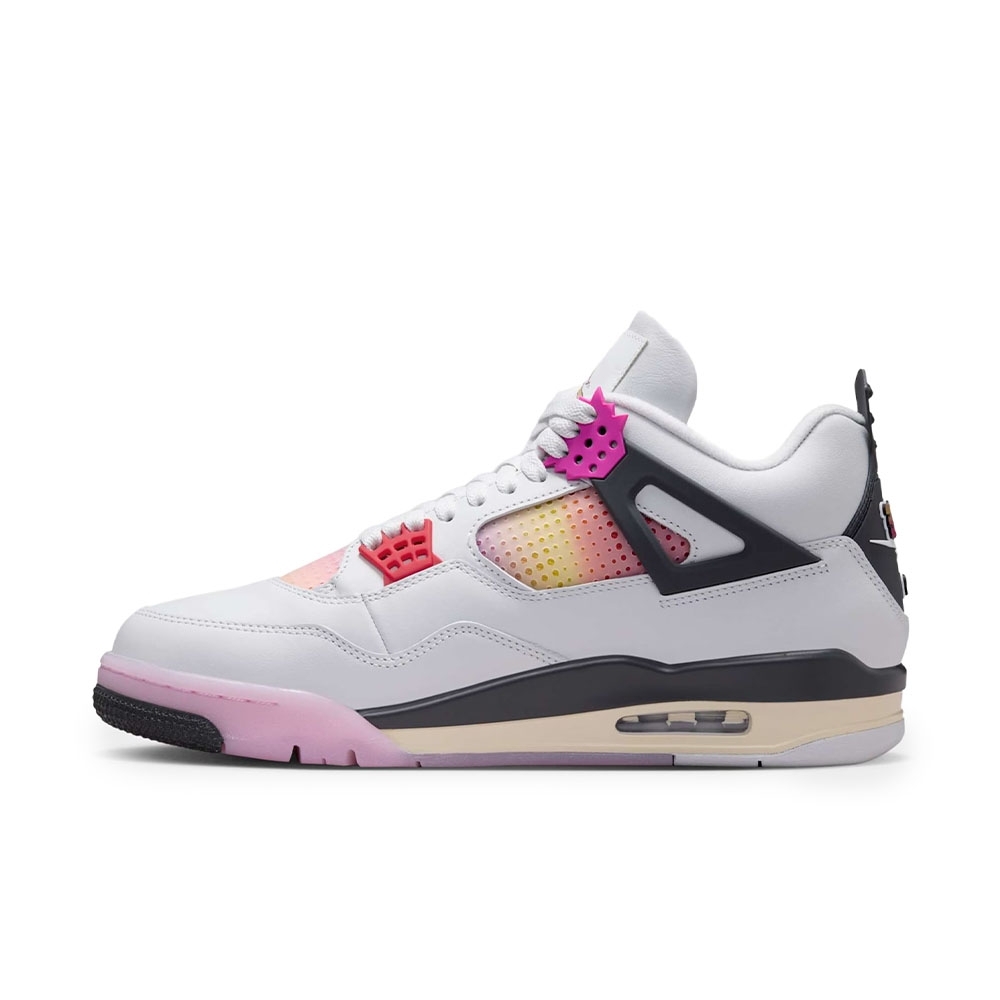 Tênis Nike Air Jordan 4 Retro Branco/rosa