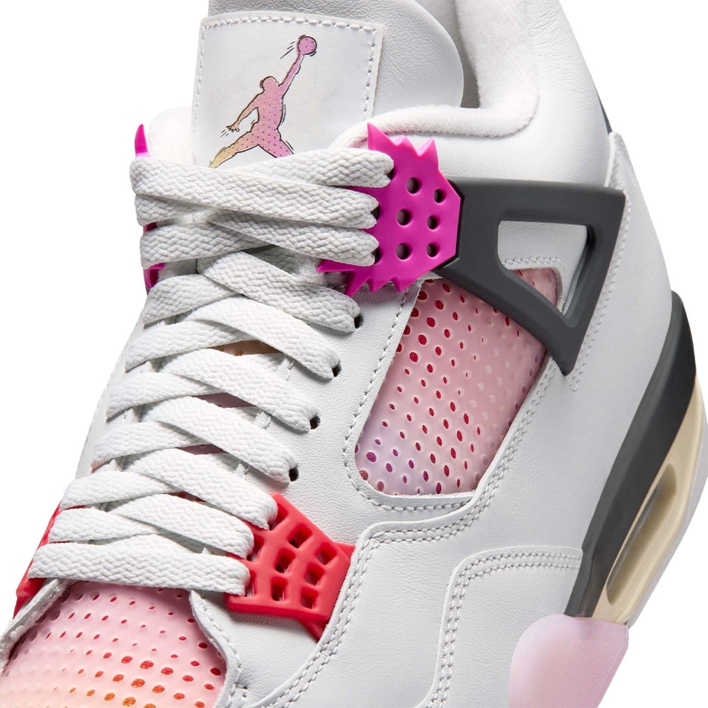 Tênis Nike Air Jordan 4 Retro Branco/rosa