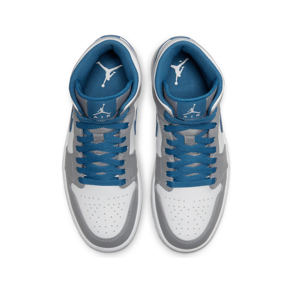 新品26.5CM Nike Air Jordan 1 Mid True Blue Tênis Nike Air Jordan 1 Mid 