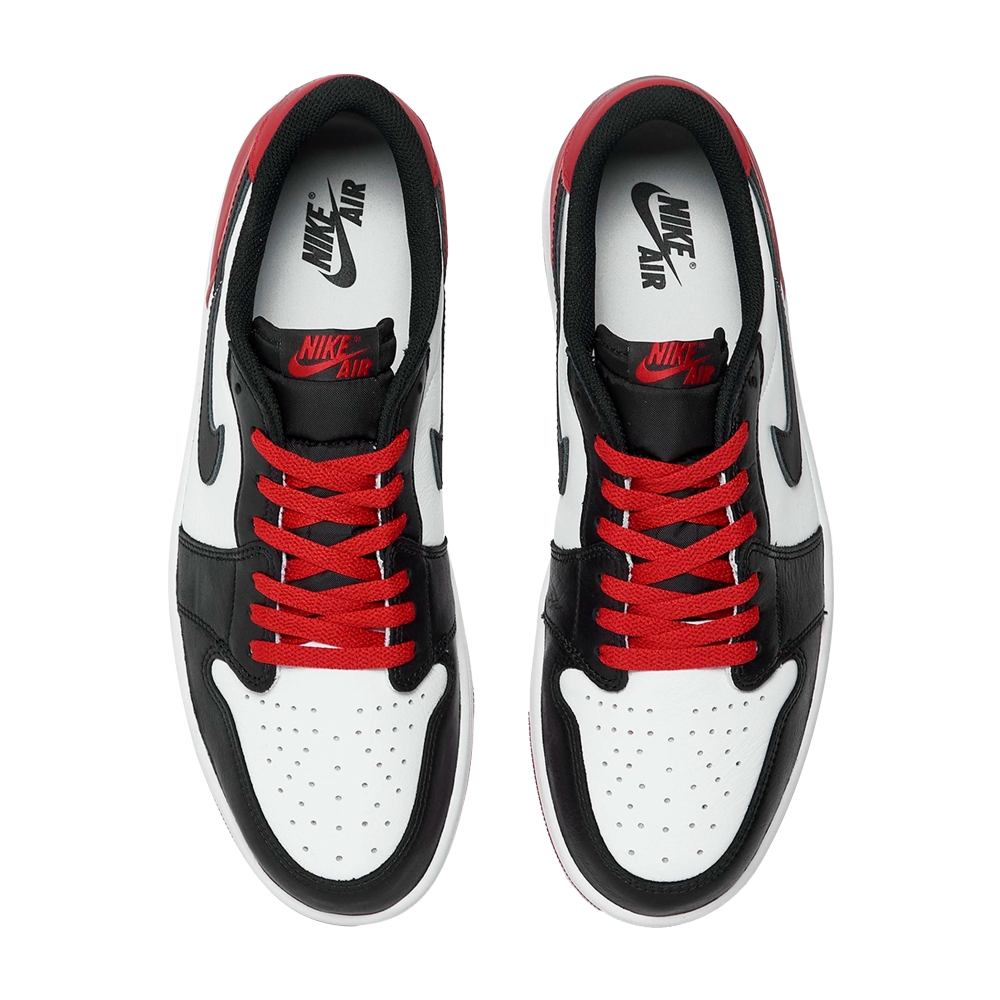 ★NIKE Air Jordan 1 Low OG Black Toe Tênis Nike Air Jordan 1 Low Og Black Toe Preto/branco