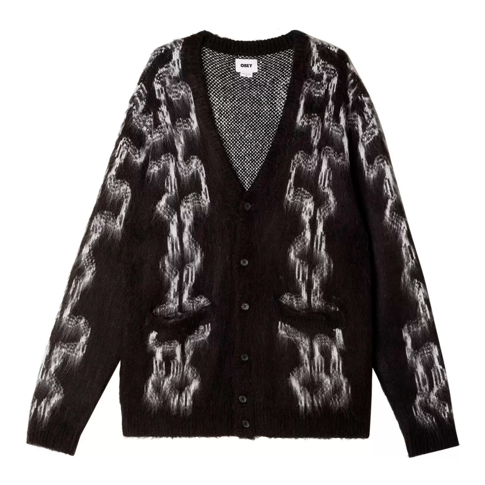 Cardigan Obey Temple Preto
