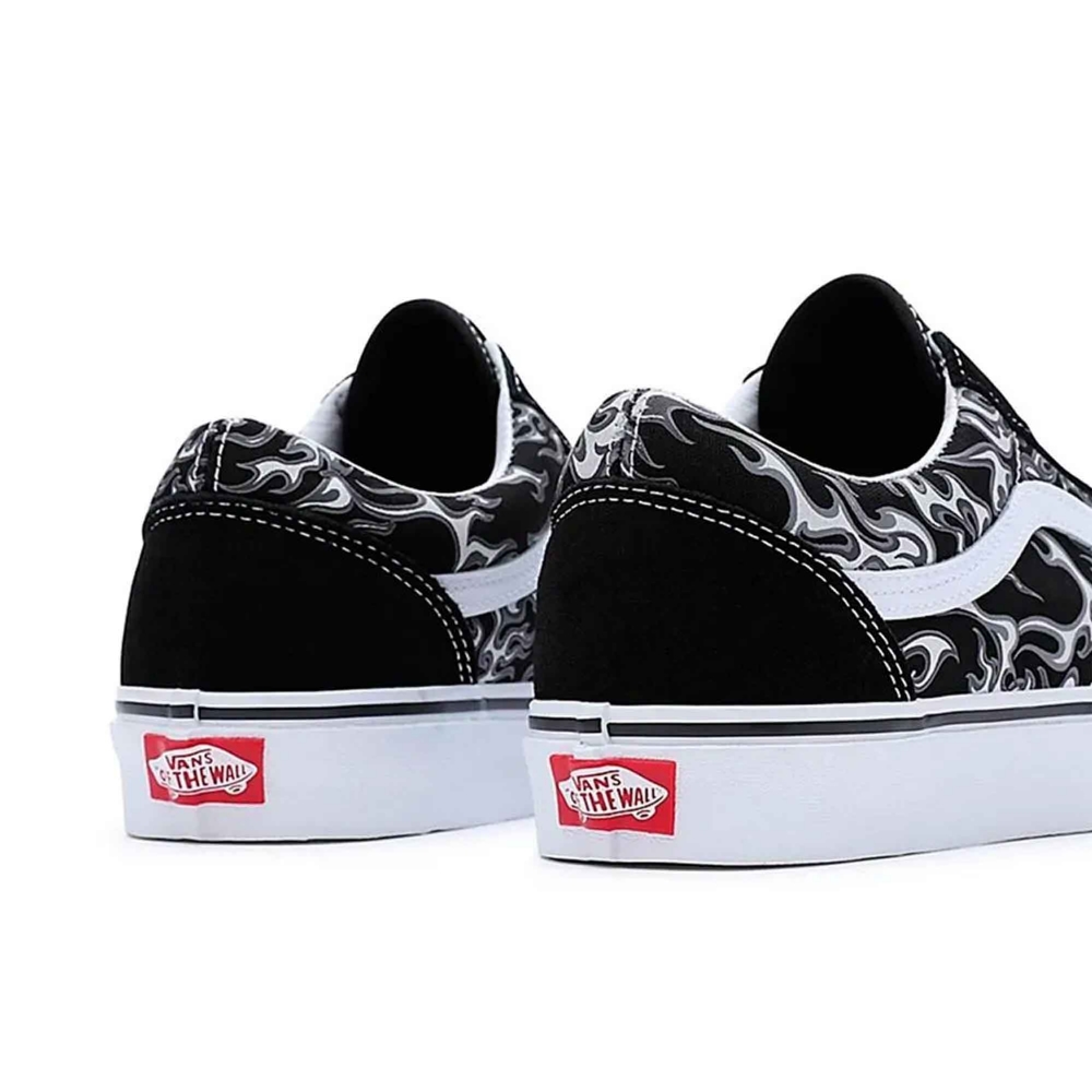 Tênis Vans Old Skool Flame Skull Preto/cinza