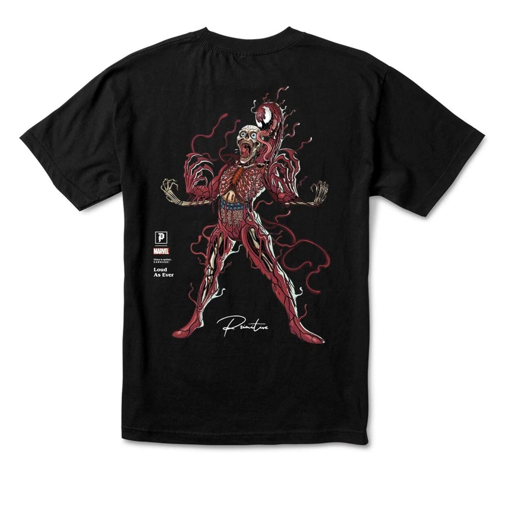 Camiseta Marvel Carnage Para Hombre – Diseño De Venom | Algodón 100% Y Licencia Oficial