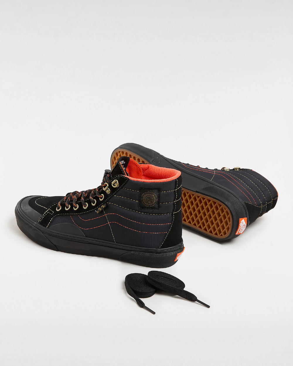 Tênis Vans Sk8 Hi X Spitfire Preto/laranja