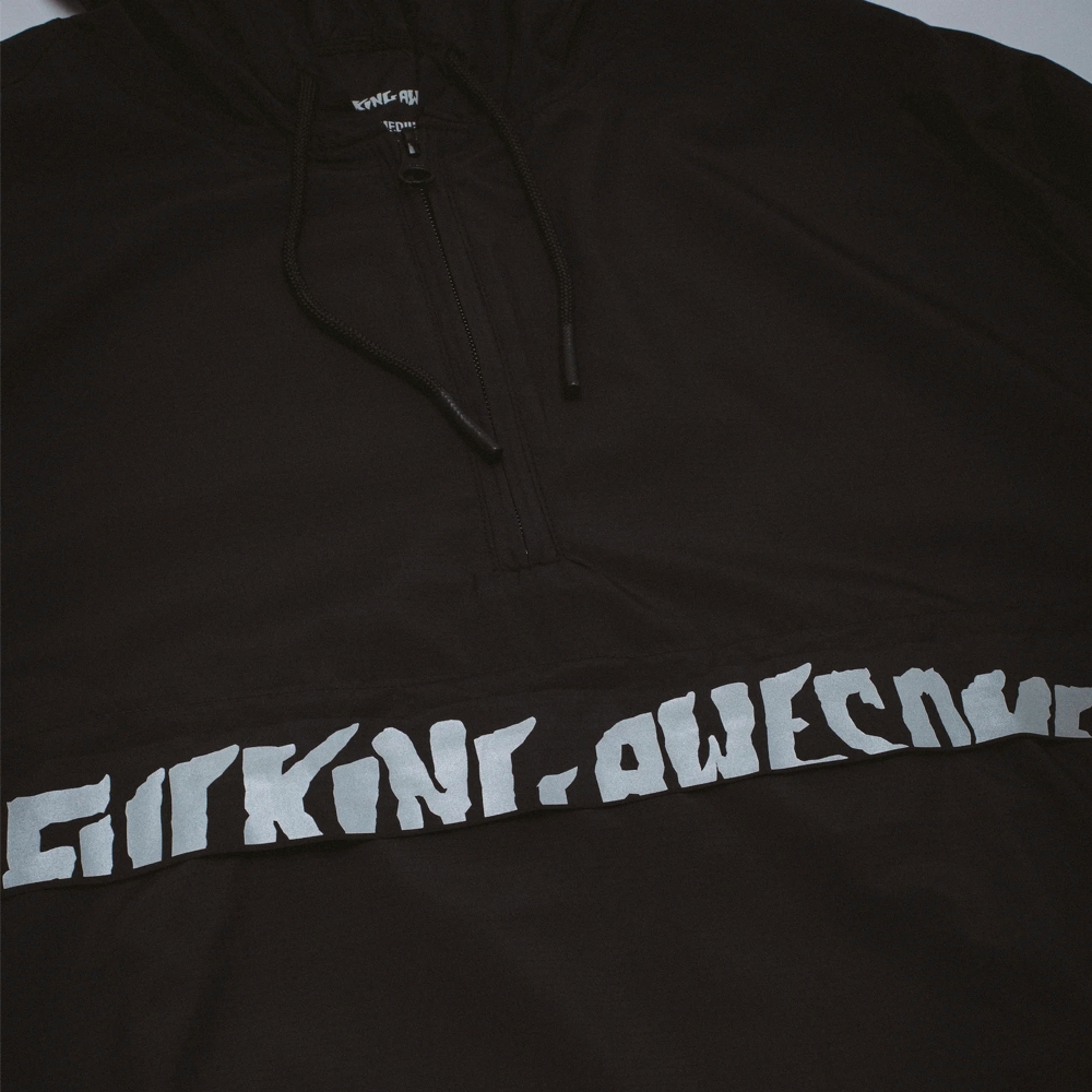 Jaqueta F.awesome Cut Off Logo Anorak Pullover Preto