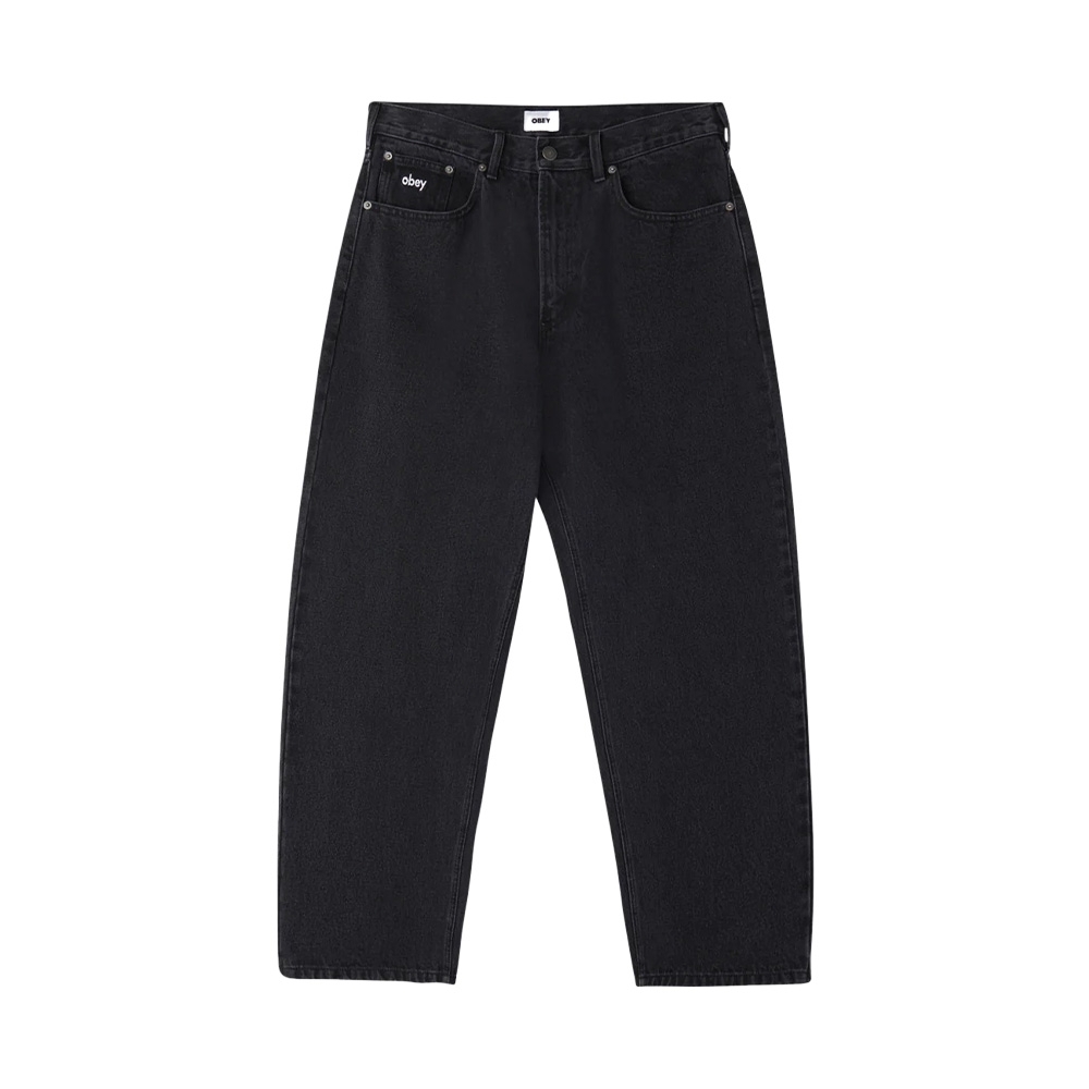 Calça Obey Bigwig Baggy Denim Preto